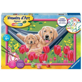 Numéro d'Art grand format - Labrador et tulipes -4005556235988 - Ravensb 26,99 €