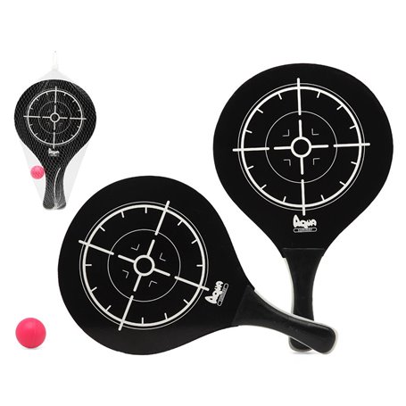 Raquettes de Plage avec Balle 38 x 23,5 x 0,6 cm Noir Blanc 36,99 €