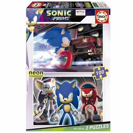 Set de 2 Puzzles Educa Neon Sonic 100 Pièces 28,99 €