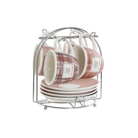 Ensemble de tasses à café DKD Home Decor Blanc Marron Rose 4 Pièces 90 m 36,99 €
