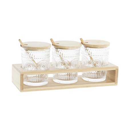 Sucrier DKD Home Decor 28 x 10 x 13,5 cm Verre Naturel Transparent 300 m 41,99 €