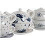 Jeu de Théière DKD Home Decor Bleu Blanc 750 ml Dolomite (3 Unités) 64,99 €