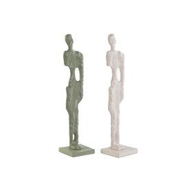 Figurine Décorative DKD Home Decor Blanc Vert 9 x 9 x 40 cm (2 Unités) 75,99 €