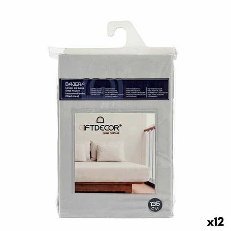 Drap housse 135 cm Gris (12 Unités) 118,99 €