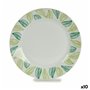 Assiette à dessert Volets Blanc Vert Ø 19 cm Porcelaine (10 Unités) 76,99 €