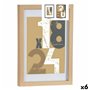 Cadre photo 24 x 2,5 x 32,5 cm Naturel verre Bois MDF (6 Unités) 59,99 €