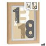 Cadre photo 18 x 23 x 2,5 cm Naturel verre Bois MDF (6 Unités) 43,99 €