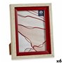 Cadre photo 17 x 2 x 21,8 cm Verre Rouge Bois Marron Plastique (6 Unités 37,99 €