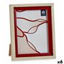Cadre photo 18,8 x 2 x 24 cm Verre Rouge Bois Marron Plastique (6 Unités 44,99 €