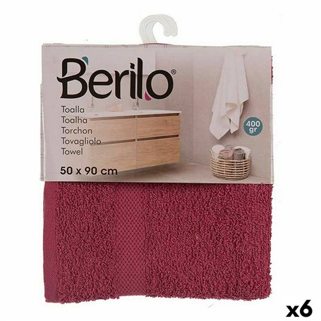 Serviette de toilette 50 x 0,5 x 90 cm Bordeaux (6 Unités) 38,99 €