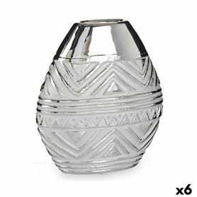 Vase Largeur Argenté Céramique 8 x 19,5 x 17,5 cm (6 Unités) 88,99 €