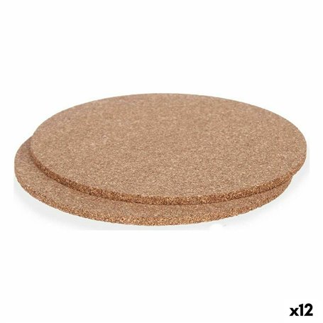 Lot Dessous de plat 18 x 0,5 x 18 cm Naturel Liège (12 Unités) 39,99 €