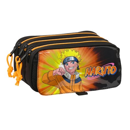 Trousse Fourre-Tout Triple Naruto 21,5 x 10 x 8 cm Noir Orange 27,99 €
