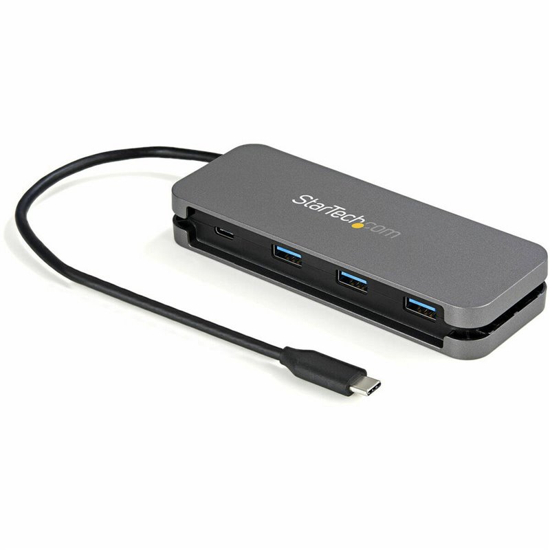 Hub USB Startech HB30cm3A1CB Noir Gris Noir/Gris
