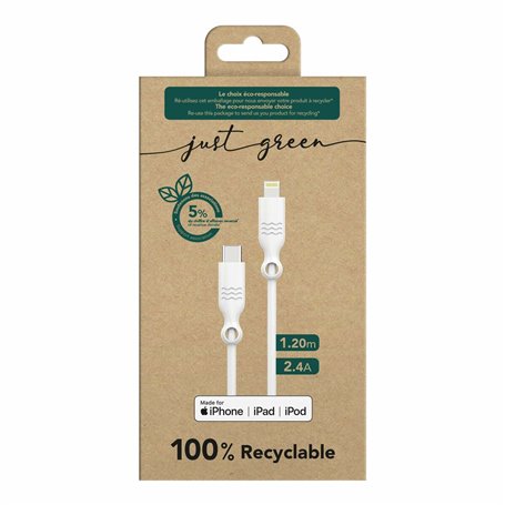 Câble USB-C vers Lightning Big Ben Interactive JGCBLMFIC1M2W 2 m 30,99 €