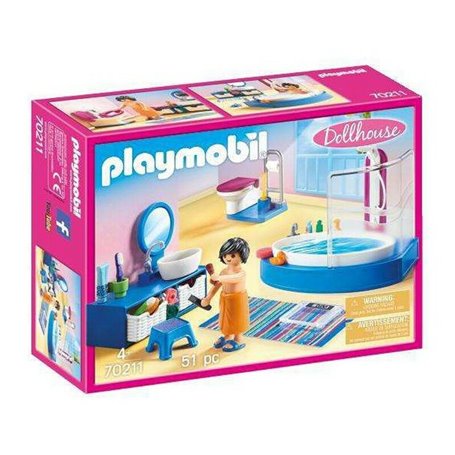 Playset Dollhouse Bathroom Playmobil 70211 Salles de bains (51 pcs) 48,99 €