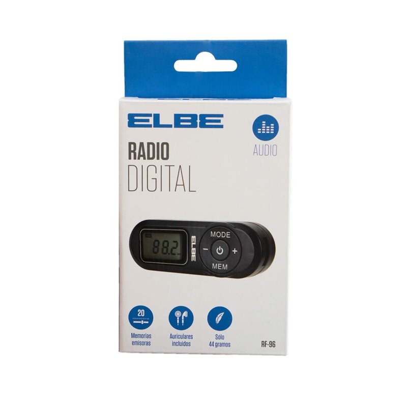 Radio numérique portable Elbe RF-96 Noir FM