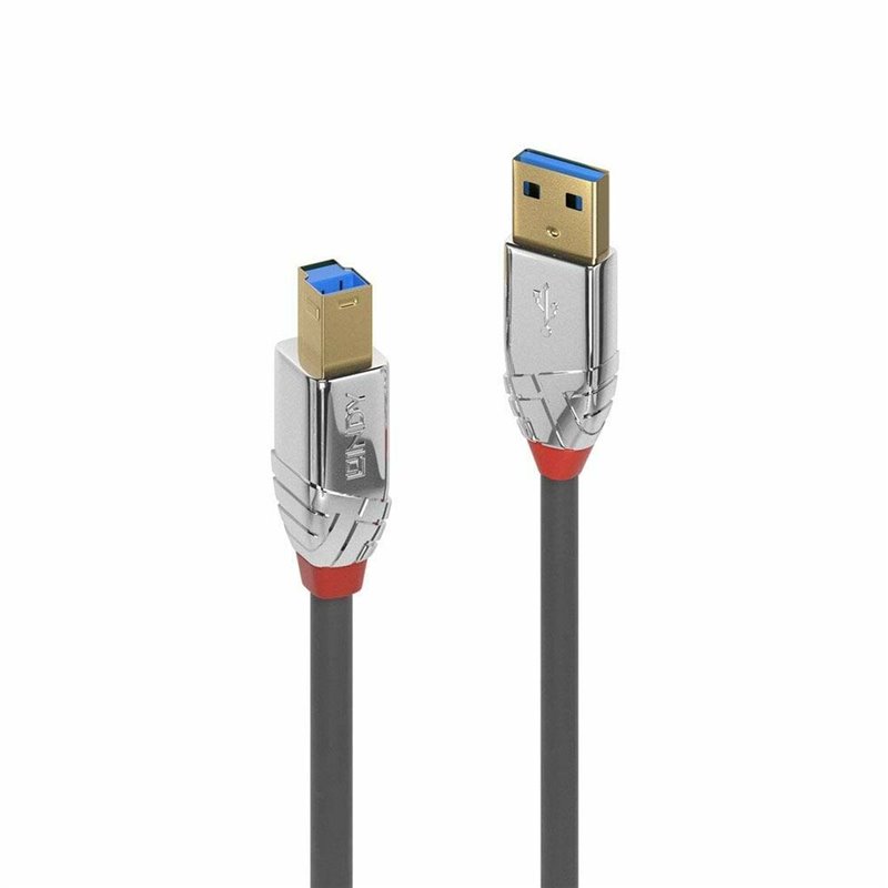 Lindy 36660 câble USB 0,5 m USB 3.2 Gen 1 (3.1 Gen 1) USB A USB B Chrome, Gris