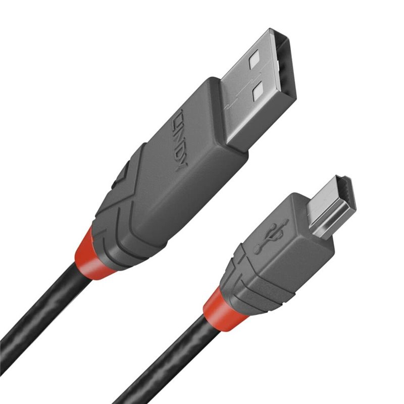 Lindy 36720 câble USB 0,2 m USB 2.0 USB A Mini-USB B Noir