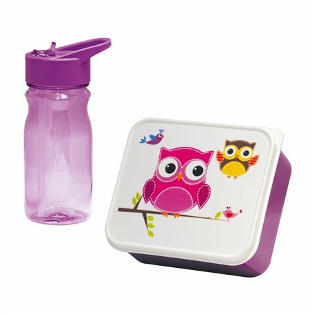 Gamelle avec Gourde Mondex Hibou Rose 24,99 €