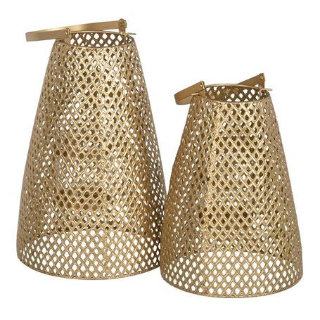 Lanterne Bougeoir Doré Métal 20 x 20 x 31 cm (2 Unités) 99,99 €