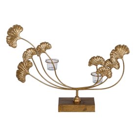 Bougeoir 55 x 11 x 43 cm Verre Doré Métal 139,99 €