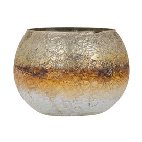 Bougeoir 18 x 18 x 14 cm Verre Gris Blanc 55,99 €