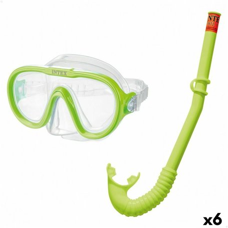 Masque de Plongée avec Tube Intex Adventurer Vert (6 Unités) 79,99 €
