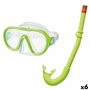 Masque de Plongée avec Tube Intex Adventurer Vert (6 Unités) 79,99 €