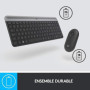 Logitech - Ensemble Clavier + Souris sans Fil et silencieux MK470 Ultra- 65,99 €