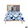 Couette réversible 180 x 260 cm Bleu Blanc (6 Unités)