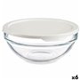 Panier-repas rond avec couvercle Chefs Blanc 595 ml 14 x 6,3 x 14 cm (6 