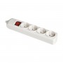Rallonge 4 prises Schuko avec interrupteur Solera 8004il 3500 W 16 A