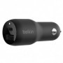 Belkin CCB004BTBK chargeur d'appareils mobiles Smartphone, Tablette Noir Allume-cigare, USB Charge rapide Intérieure, Extérieure