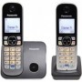 Téléphone Sans Fil Panasonic KX-TG6812FRB Gris Noir/Argenté