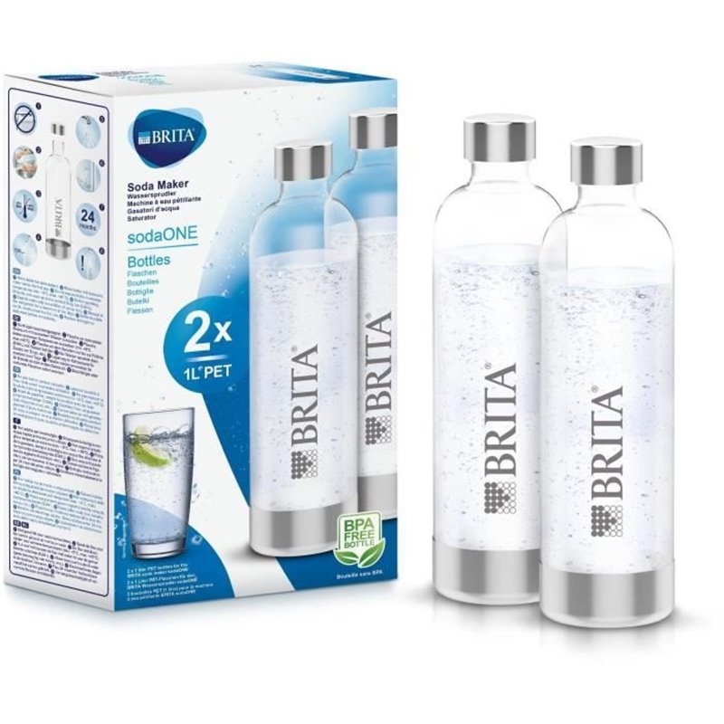 Bouteille Filtrante SodaOne Brita 1043722 Transparent Argenté 1 L
