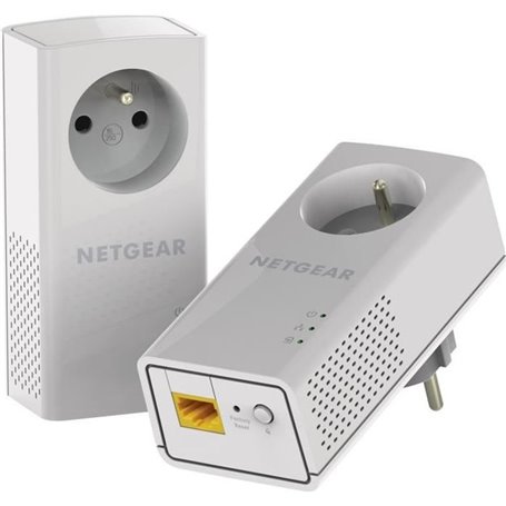 NETGEAR PLP1000 Pack de 2 prises CPL 1000 Mbps avec Prise filtrée et P