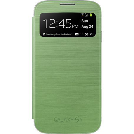 Etui à rabat à zone transparente Samsung EF-CI950V vert pour Galaxy S4