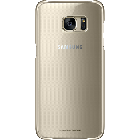 Coque souple Samsung EF-QG935CF transparente et dorée pour Galaxy S7 E