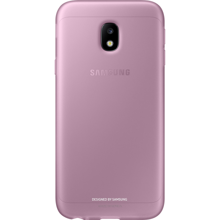 Coque semi-rigide Samsung EF-AJ330TP rose translucide pour Galaxy J3 J