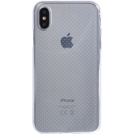 Coque souple transparente Dots pour iPhone X/XS