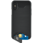 Coque rigide Colorblock noire avec porte-cartes pour iPhone X/XS