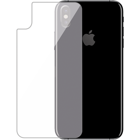 Verre trempé transparent arrière pour iPhone X/XS