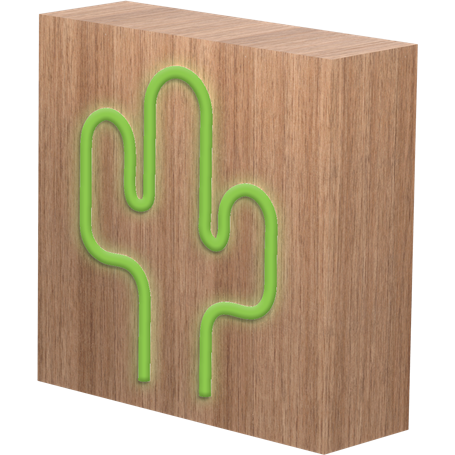 Enceinte Bluetooth® Néon Lumineuse L + Charge induction Cactus ColorLi