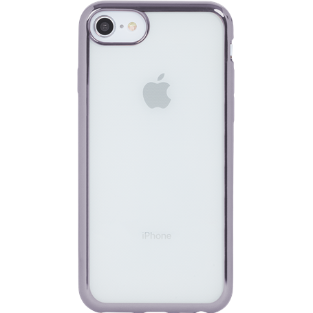 Coque semi-rigide transparente métal Gris sidéral pour iPhone 5/5S/SE