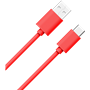 Câble USB A/USB C 1m 3A Rouge WOW