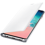 Etui folio LED View Cover Samsung EF-NG973PW blanc pour Galaxy S10 G97