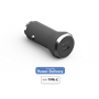 Chargeur voiture USB C 27W Power Delivery Gris - Garanti à vie Force P