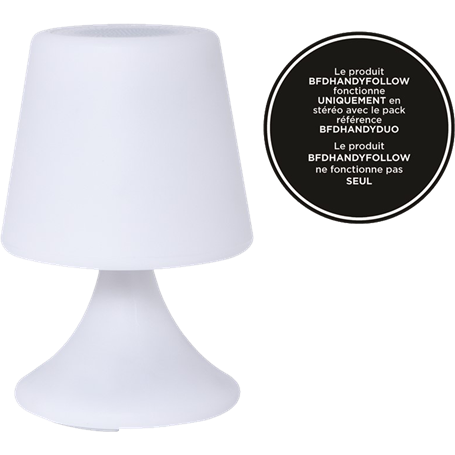 Lampe enceinte connectée outdoor Handy S FOLLOWColorblock blanche 