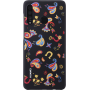 Coque semi-rigide noire florale Huawei pour P30 Lite